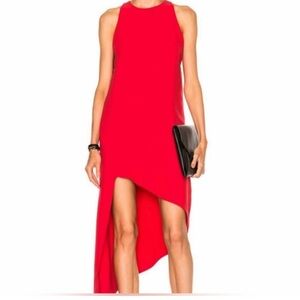IRO Red Grenadine Hamlin Asymmetrical Hi/Low Dress EU 38 NWT Size 4